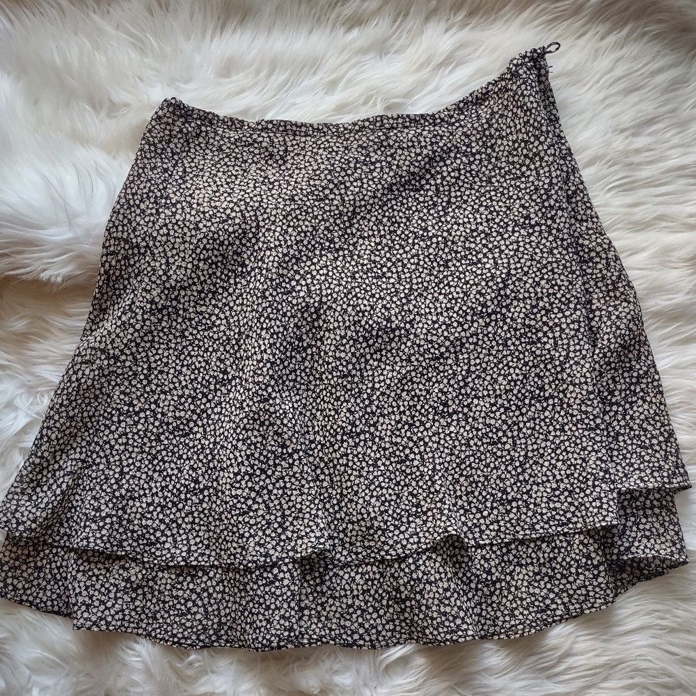 Express Floaty Chiffon Floral Skirt